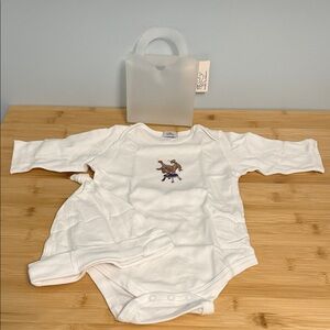 Valize Circus Gift to Go Dog Print Onesie & Beanie Hat Size 6-12 months 17-22 lb